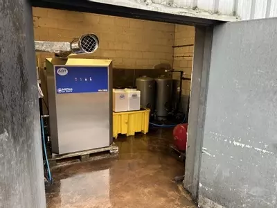 New Nilfisk SH Truck static pressure washer installation completed for a fleet cleaning company in Tamworth. The system was installed to replace an older Neptune 7 setup and features a new flue system, water softener, low-level protection systems, and upg